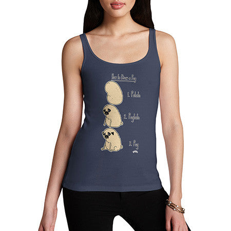 Women's Funny Potato Pug Tank Top