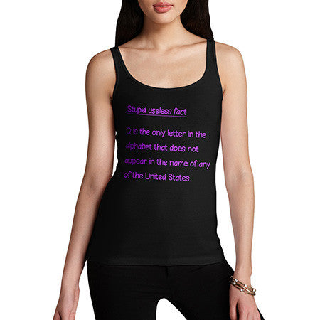 Women's Useless Letter Q Fact Tank Top