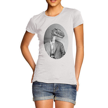 Women's Happy Dinosaur Head T-Shirt