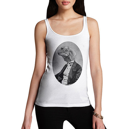 Women's Grumpy Dinosaur Head Tank Top