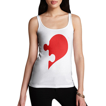 Women Heart Puzzle Piece Tank Top