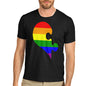 Men's Rainbow Right Puzzle Heart T-Shirt