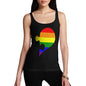 Women Left Rainbow Puzzle Heart Tank Top