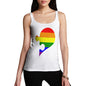 Women Left Rainbow Puzzle Heart Tank Top