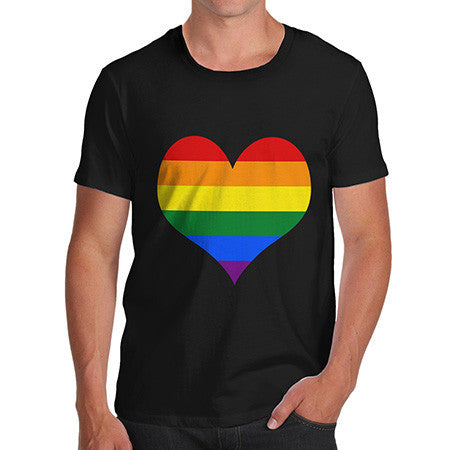 Men Rainbow Heart T-Shirt