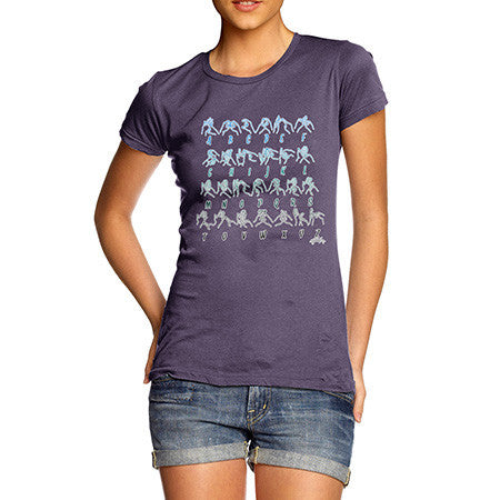 Women's British Sign Language Alphabet T-Shirt