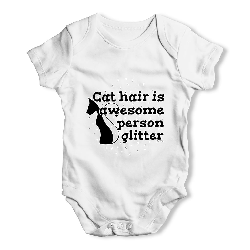 Cat Hair Is Awesome Baby Grow Bodysuit