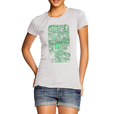 Women Electronic Circuit Board T-Shirt