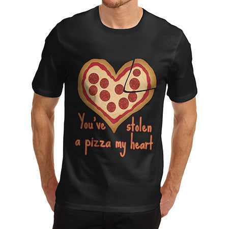 Men's Stolen Pizza Heart T-Shirt