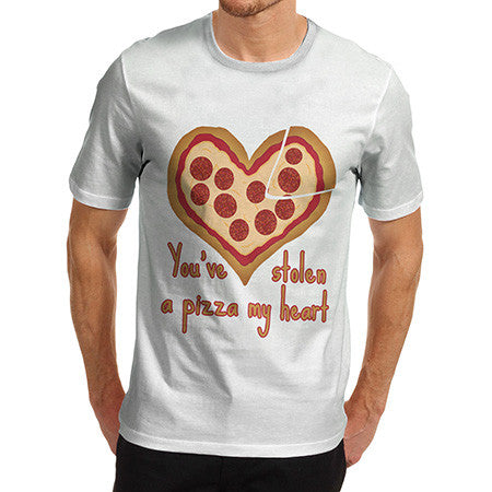 Men's Stolen Pizza Heart T-Shirt