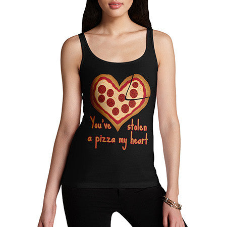 Women's Stolen Pizza Heart Tank Top