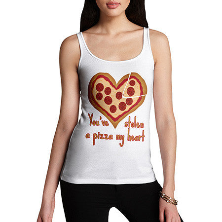 Women's Stolen Pizza Heart Tank Top