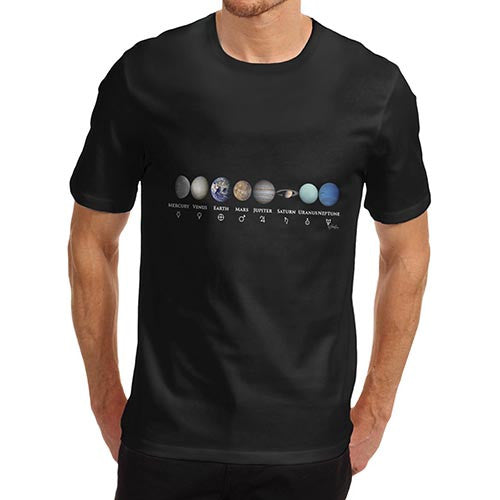 Men's Planet In Our Solar System T-Shirt