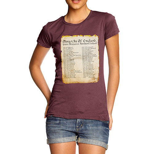 Women's Monarchs Of England From 1066 T-Shirt