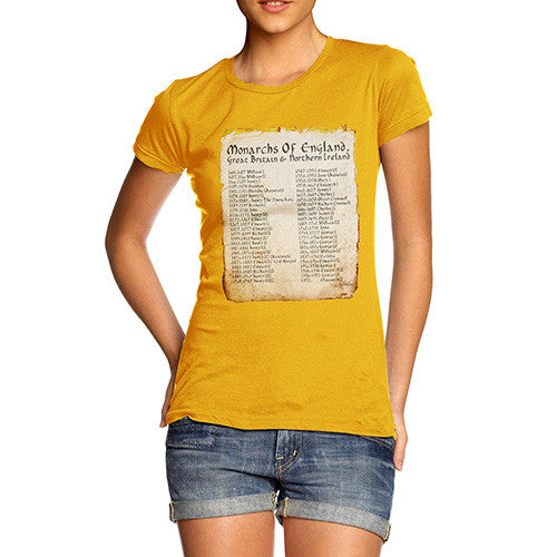 Women's Monarchs Of England From 1066 T-Shirt