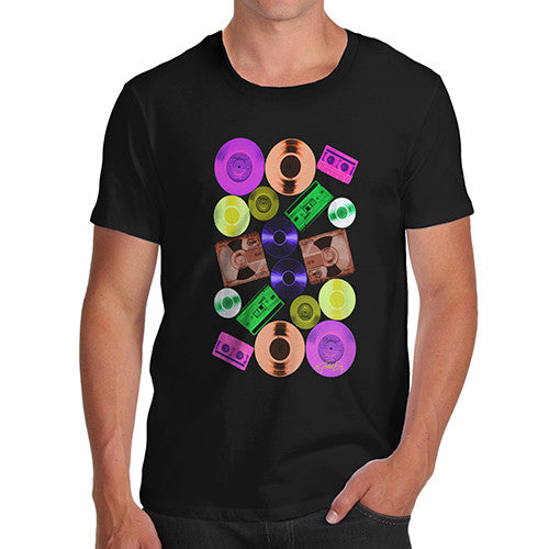 Men's Retro CDs and Vinyl T-Shirt