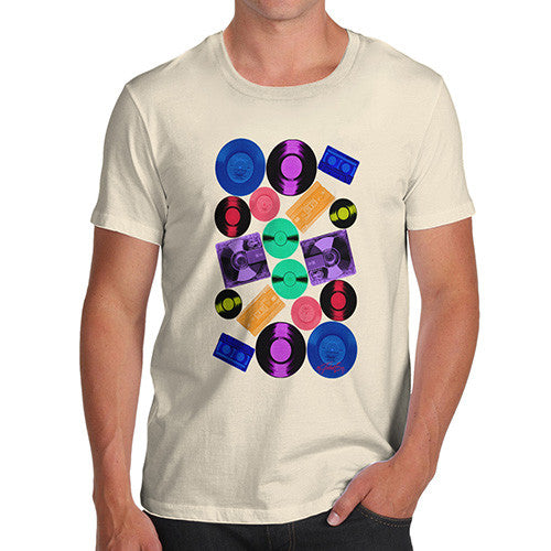 Men's Retro CDs and Vinyl T-Shirt