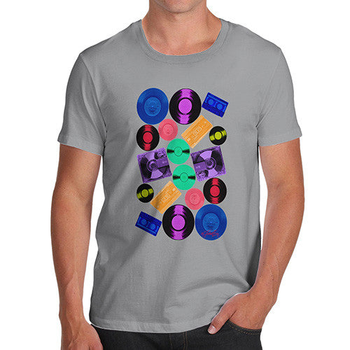 Men's Retro CDs and Vinyl T-Shirt