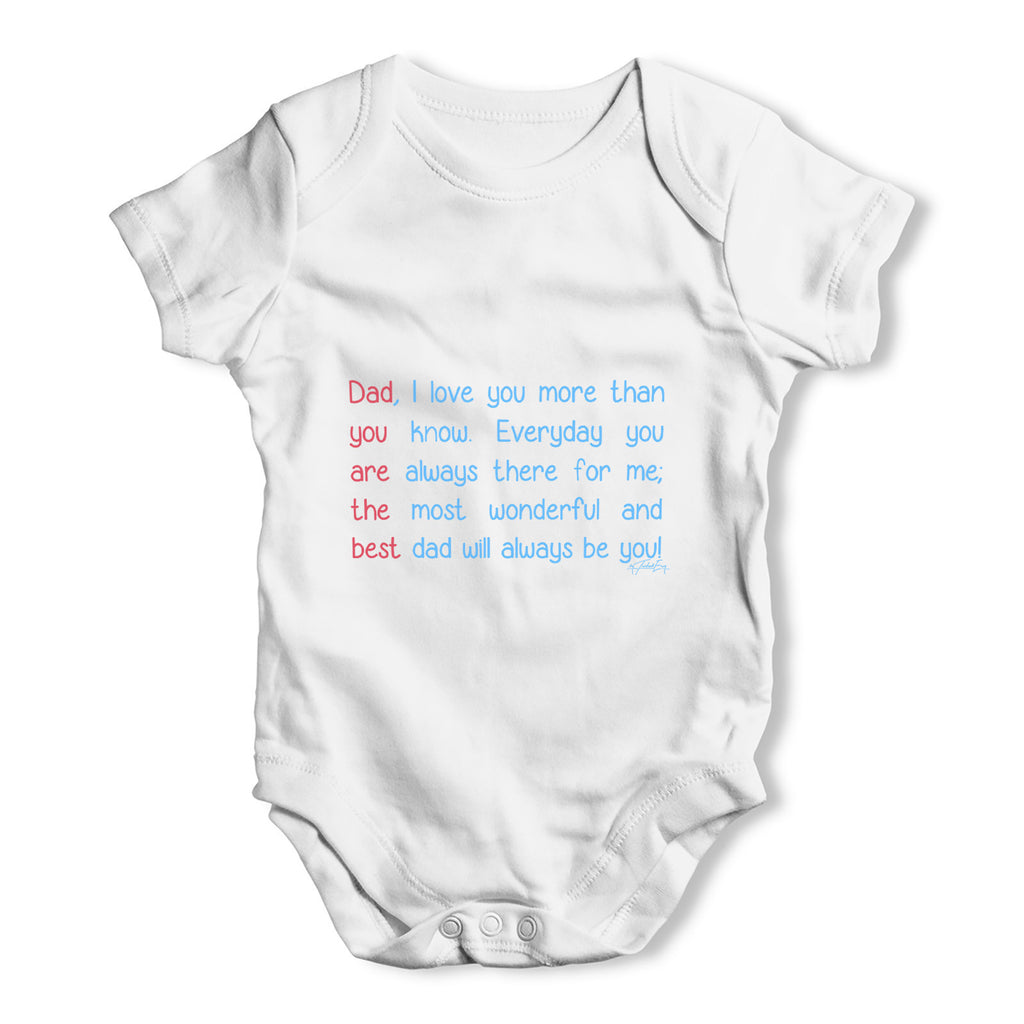 Best Dad Poem Baby Grow Bodysuit