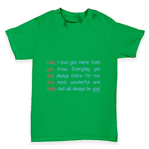 Best Dad Poem Baby Toddler T-Shirt