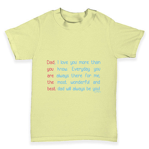 Best Dad Poem Baby Toddler T-Shirt