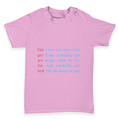 Best Dad Poem Baby Toddler T-Shirt