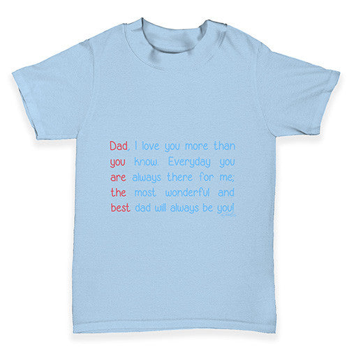 Best Dad Poem Baby Toddler T-Shirt