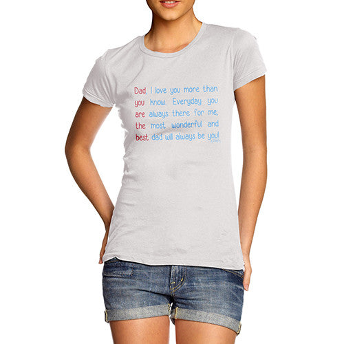 Women's Best Dad Poem T-Shirt