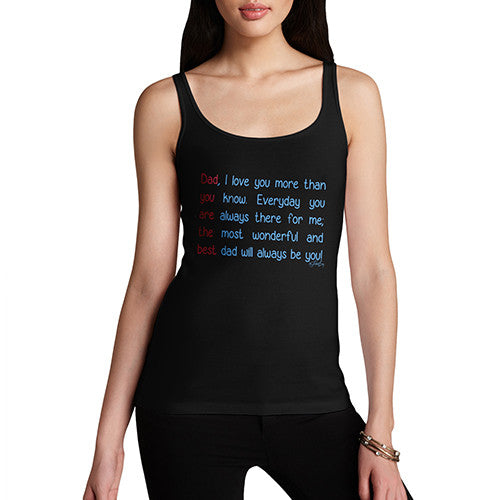 Women's Best Dad Poem Tank Top