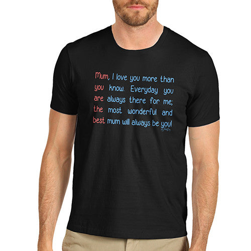 Men's Best Mum Poem T-Shirt
