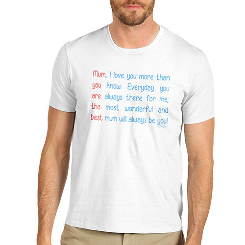 Men's Best Mum Poem T-Shirt