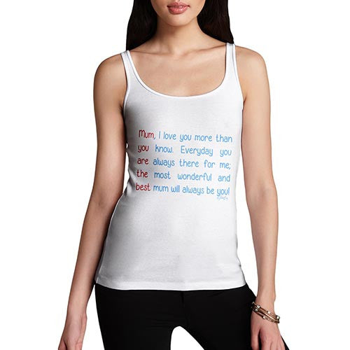 Women's Best Mum Poem Tank Top