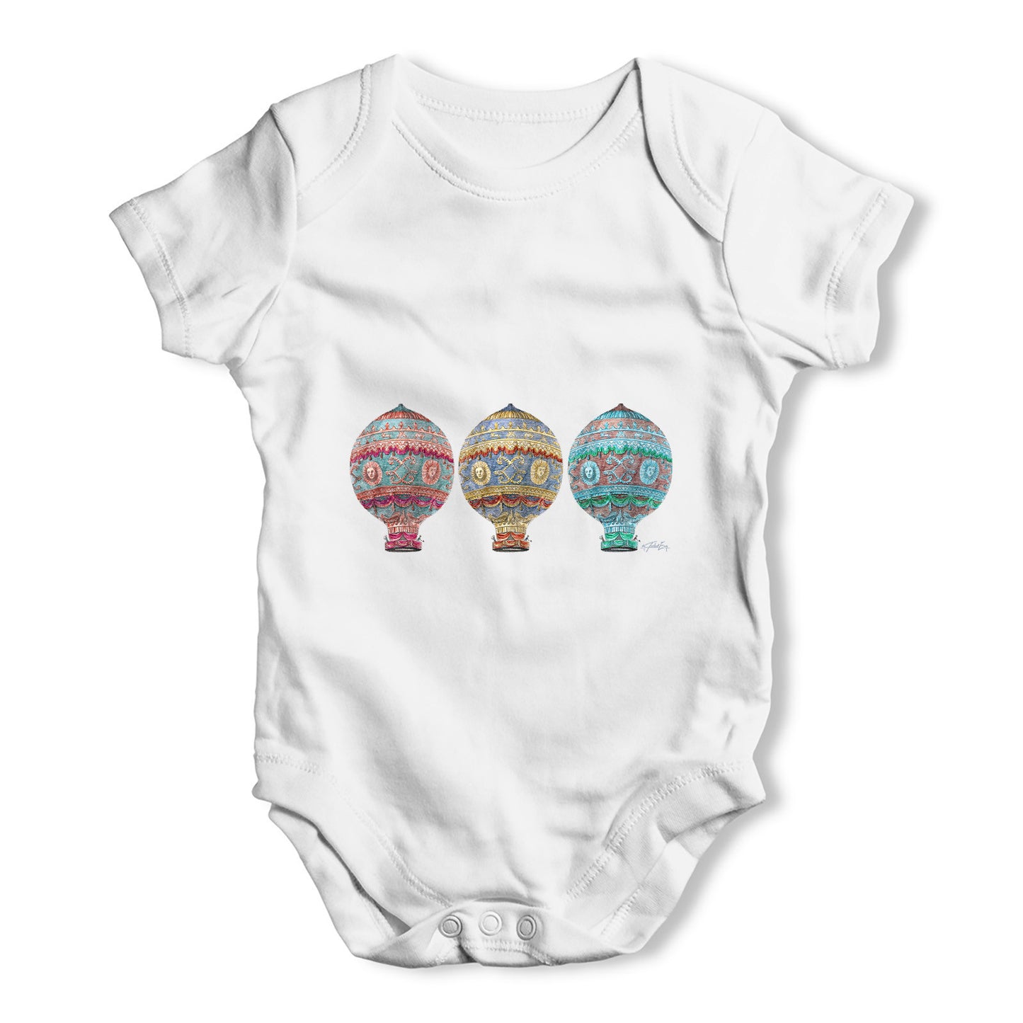 Vintage Montgolfier Baby Grow Bodysuit