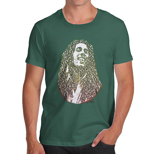 Men's Modern Art Typography Bob Marley T-Shirt