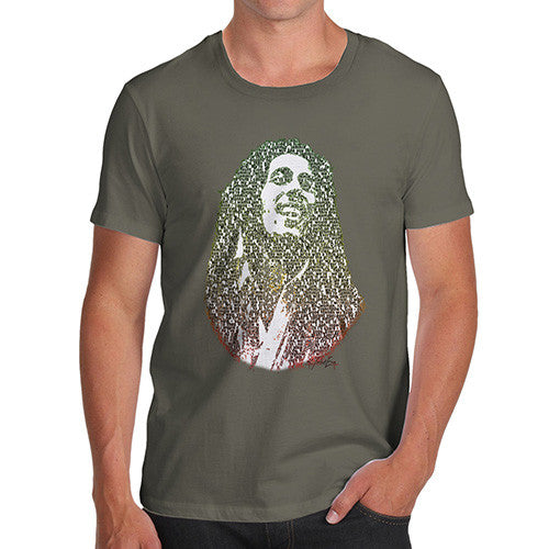 Men's Modern Art Typography Bob Marley T-Shirt