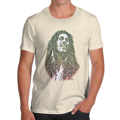 Men's Modern Art Typography Bob Marley T-Shirt