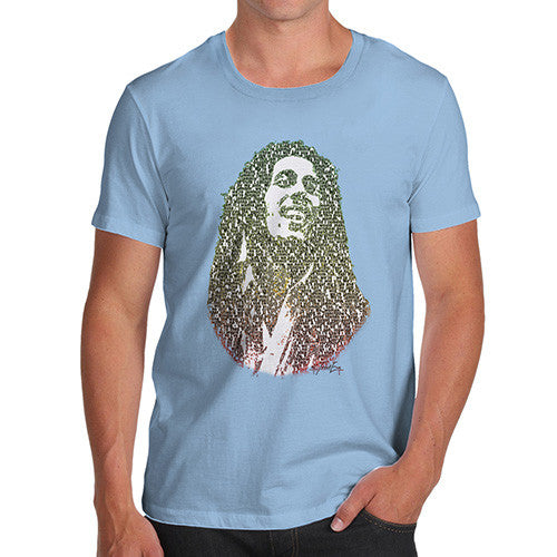 Men's Modern Art Typography Bob Marley T-Shirt