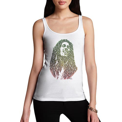 Women's Modern Art Typography Bob Marley Tank Top