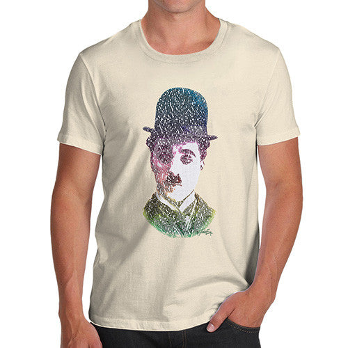 Men's Charlie Chaplin Typography Art T-Shirt