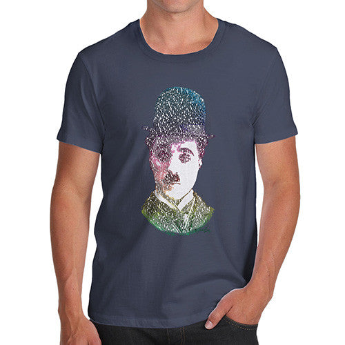 Men's Charlie Chaplin Typography Art T-Shirt