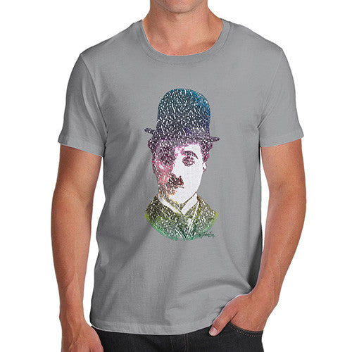 Men's Charlie Chaplin Typography Art T-Shirt