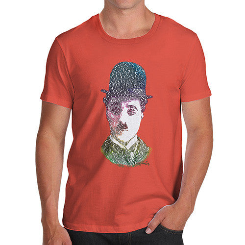 Men's Charlie Chaplin Typography Art T-Shirt