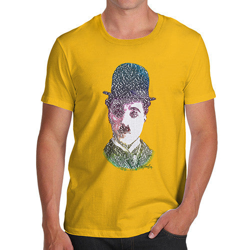 Men's Charlie Chaplin Typography Art T-Shirt