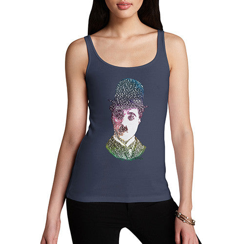 Women's Charlie Chaplin Typography Art Tank Top