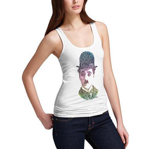 Women's Charlie Chaplin Typography Art Tank Top