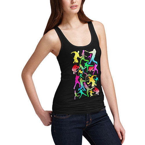 Women's Baseball Players Silhouettes Tank Top