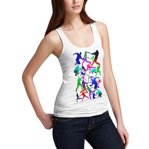 Women's Baseball Players Silhouettes Tank Top