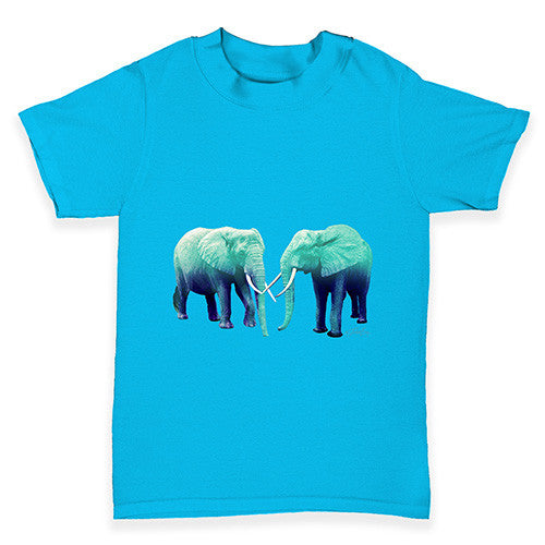 Blue Elephants Baby Toddler T-Shirt