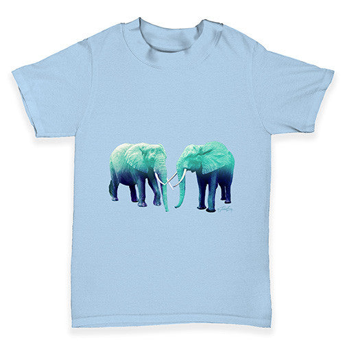 Blue Elephants Baby Toddler T-Shirt