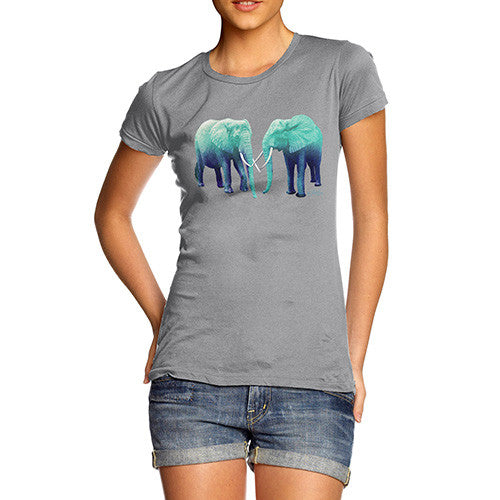 Women's Blue Elephants T-Shirt